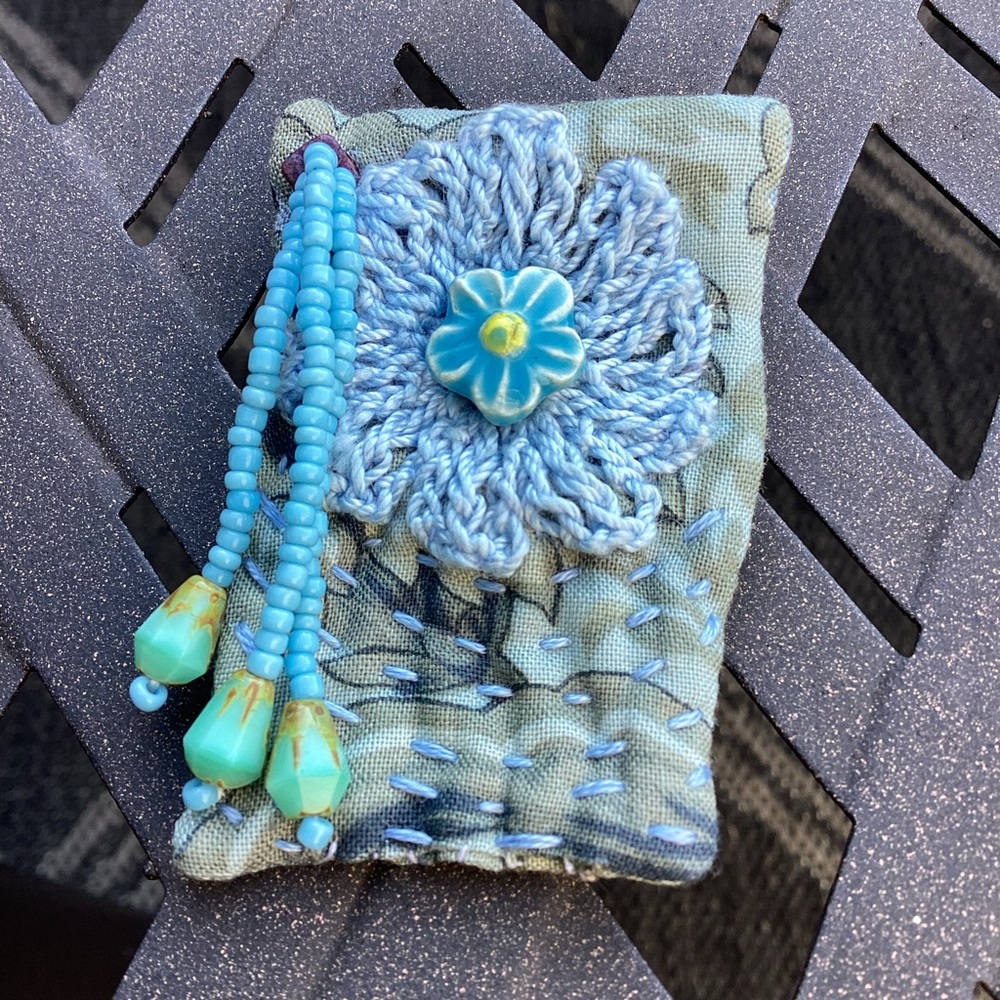 Handcrafted Beaded Floral pin brooch